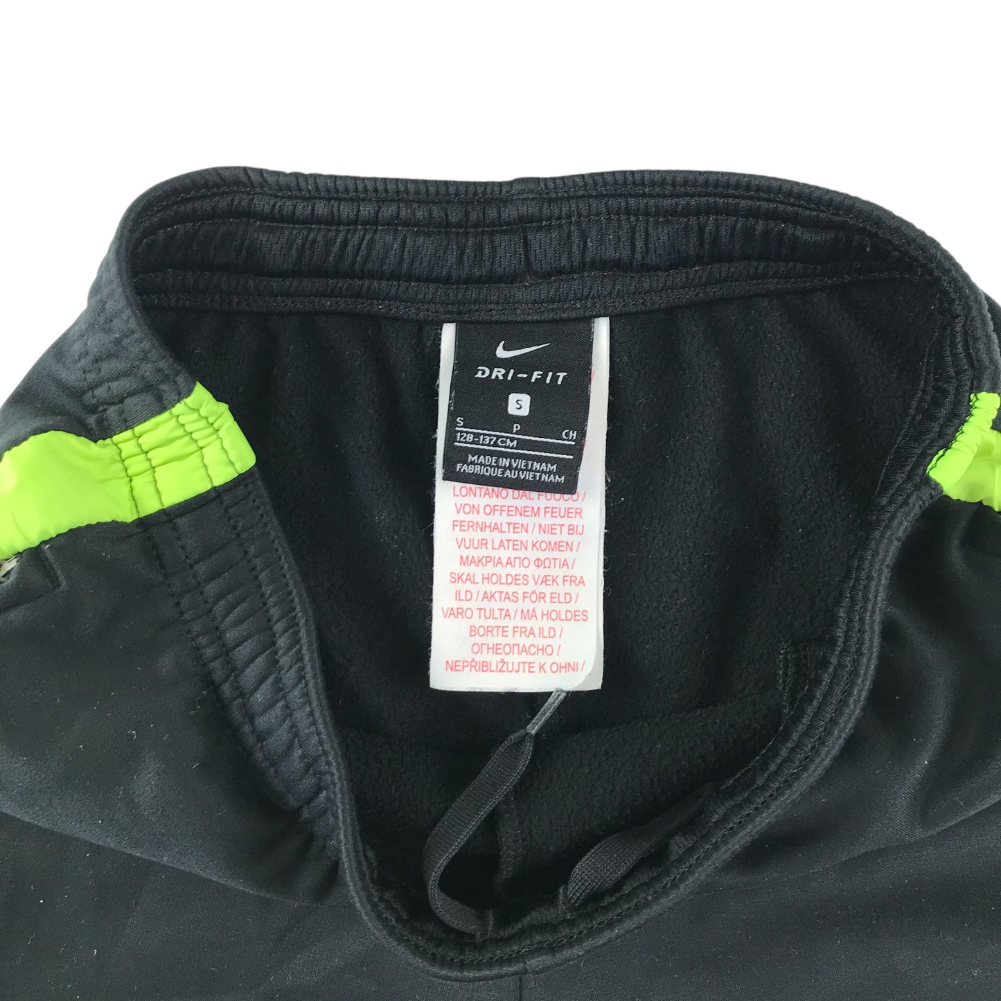 Nike sport joggers 8-9 years black and neon design slim legs