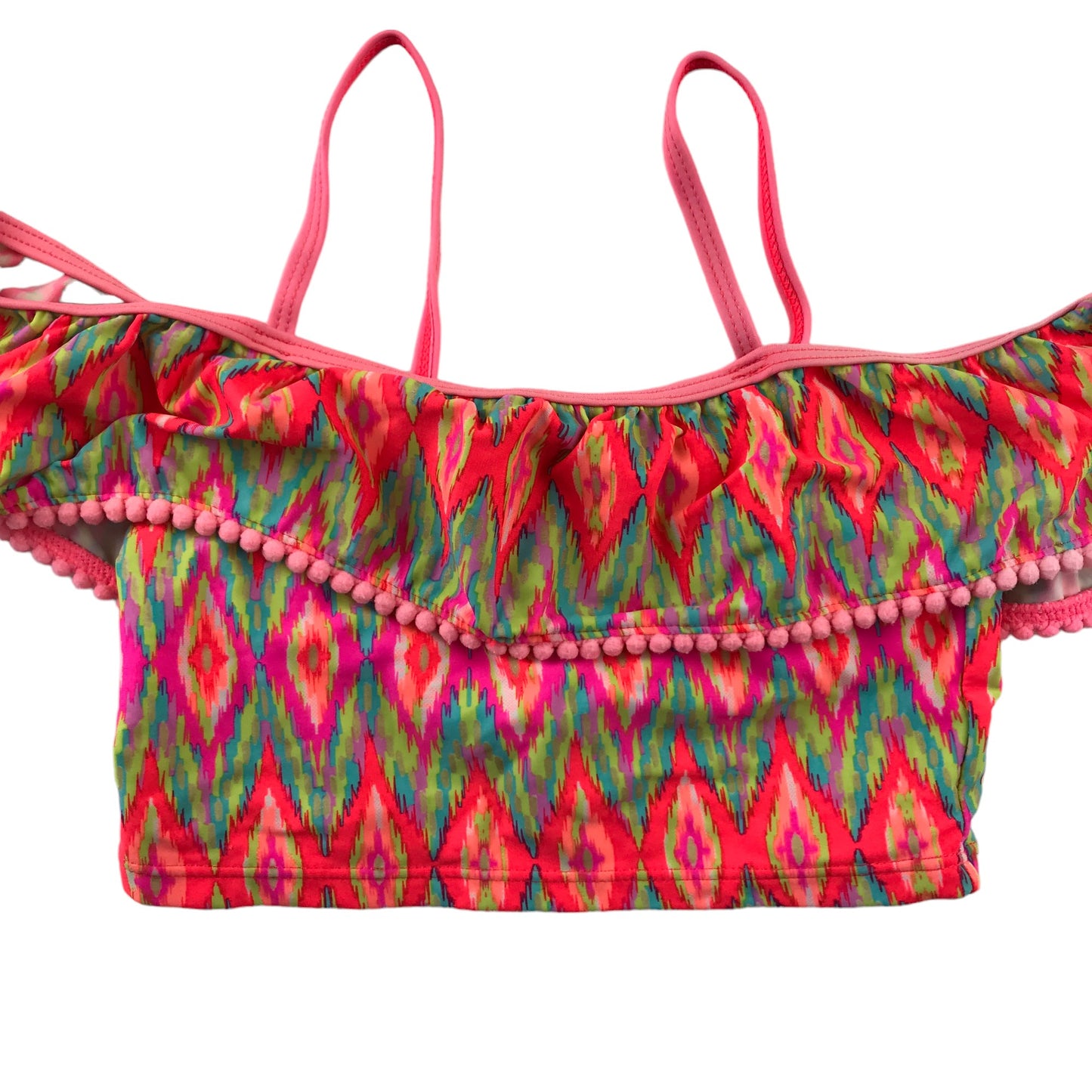 George Bikini Age 7 Orange and multicolour graphic pattern 2-piece set