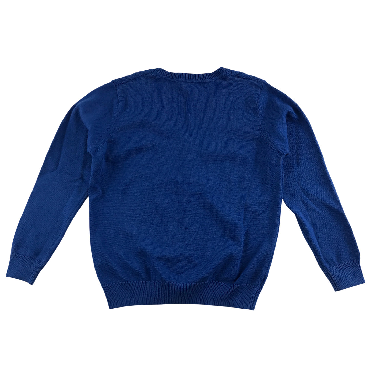 Royal blue girls cable knit school cardigan