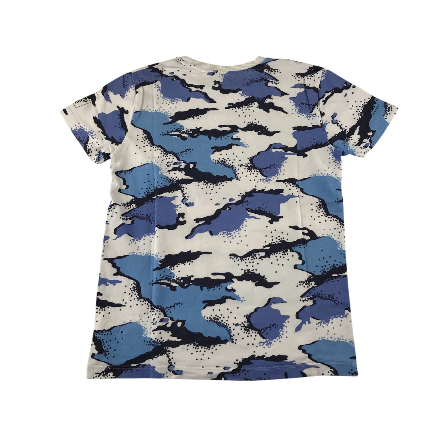 Next t-shirt 10-11 years blue and white graphic pattern short sleeve cotton
