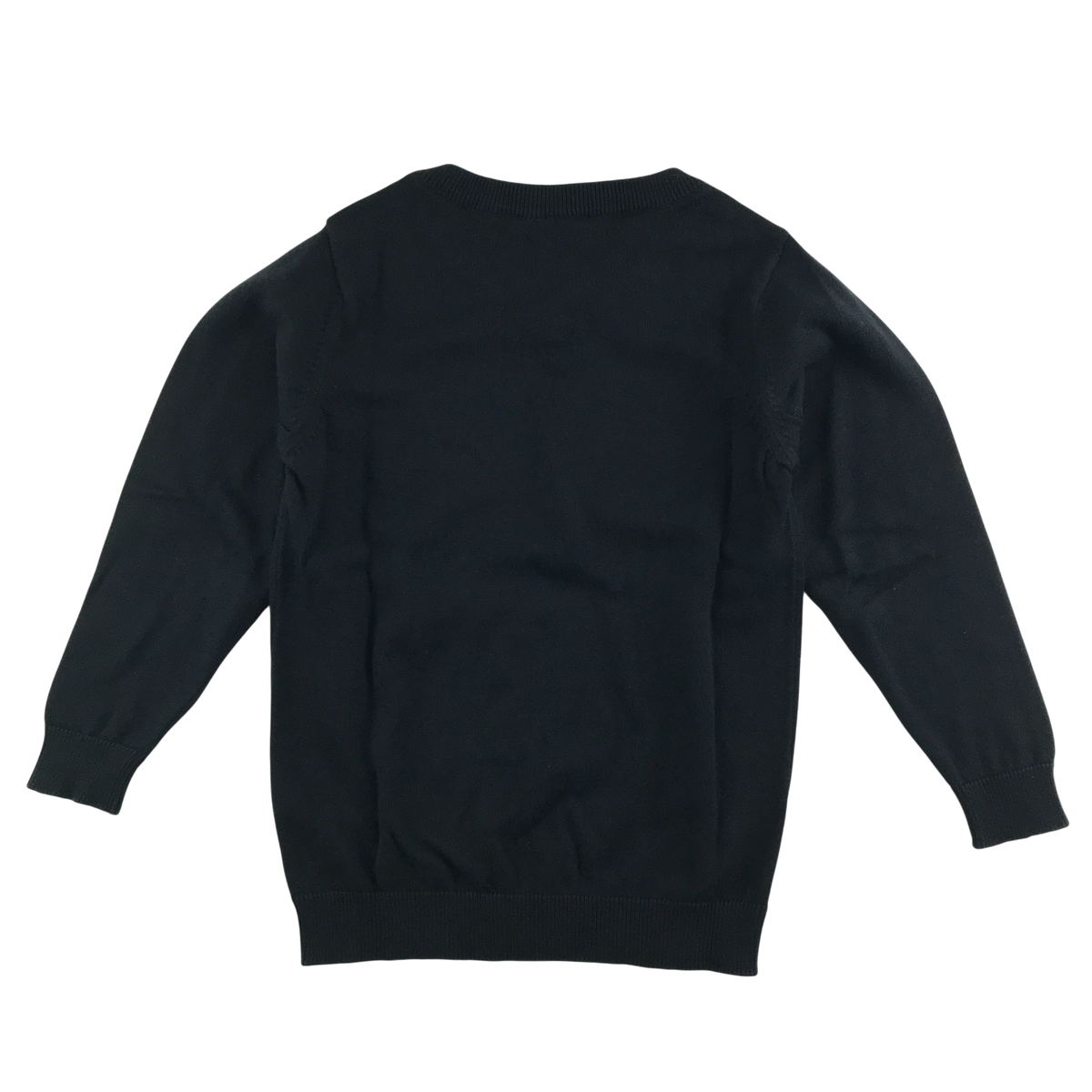 Black unisex v-neck school jumper