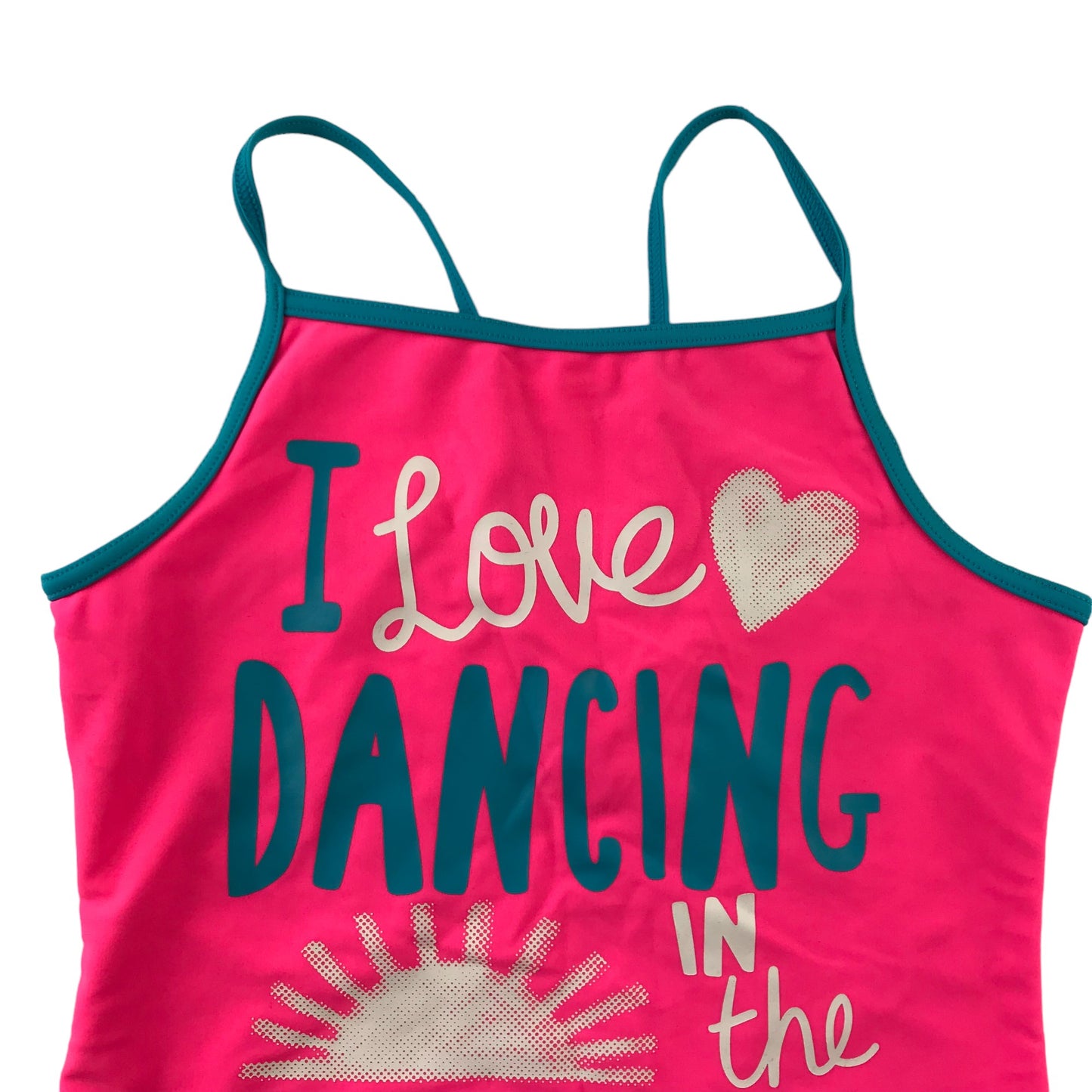 George Swim Top Age 10 Pink I Love Dancing in The Sunshine