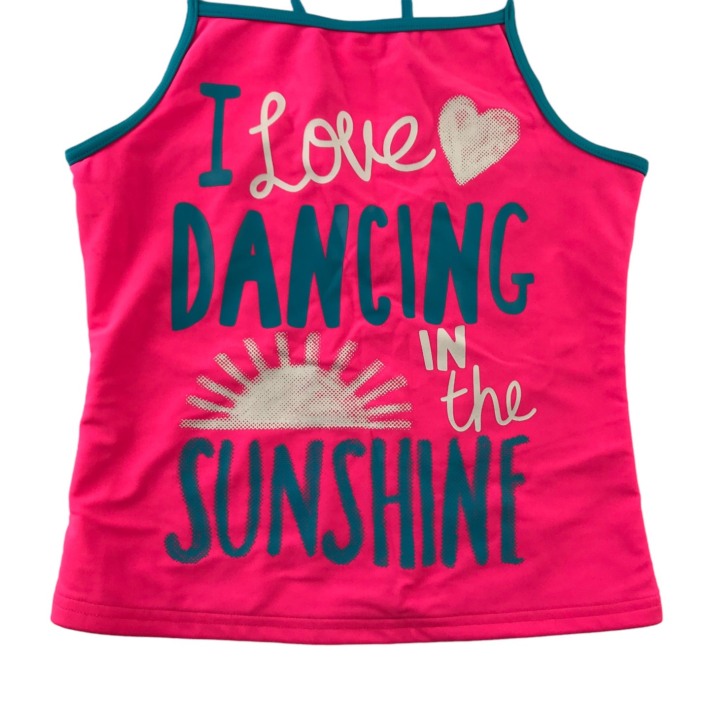George Swim Top Age 10 Pink I Love Dancing in The Sunshine