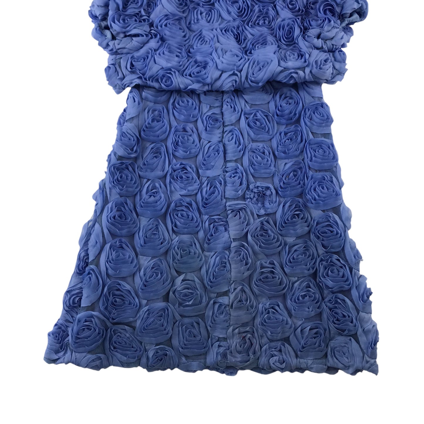Mayoral 2-piece dress 5-6 years blue A-line floral detailed with a bolero