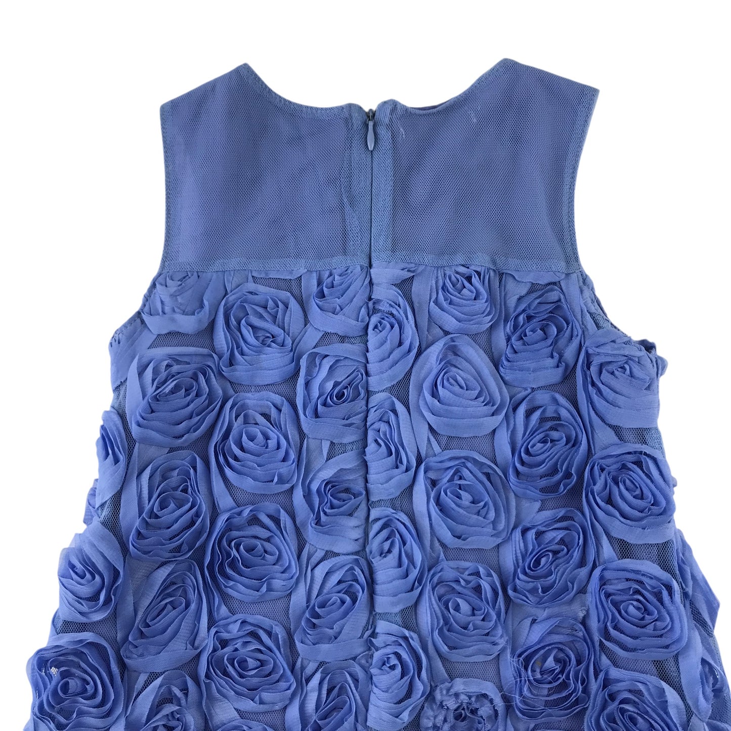 Mayoral 2-piece dress 5-6 years blue A-line floral detailed with a bolero