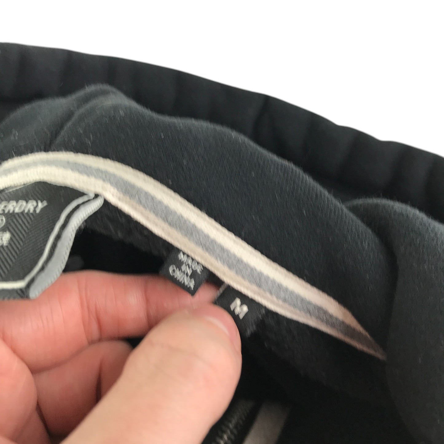 Superdry hoodie men's size M black full zipper