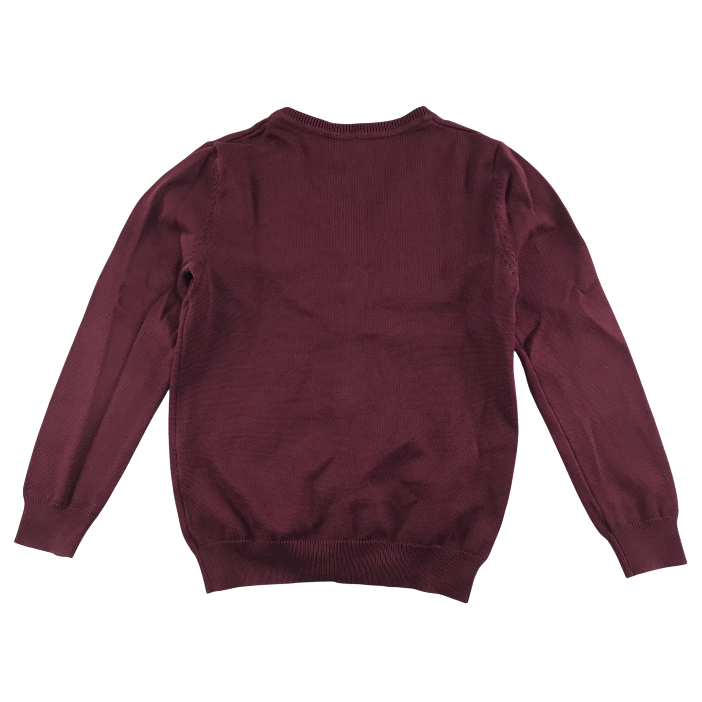 Burgundy girls plain school cardigan