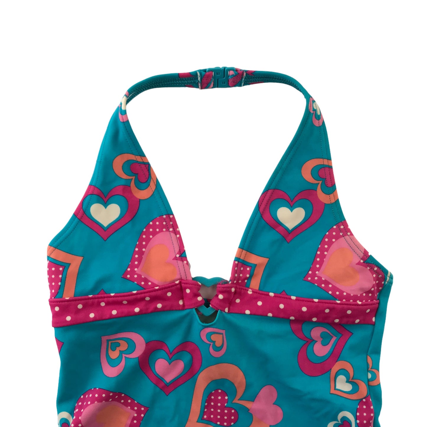 Swim Tops Age 9 Pink and Blue Love Heart 2-Piece set
