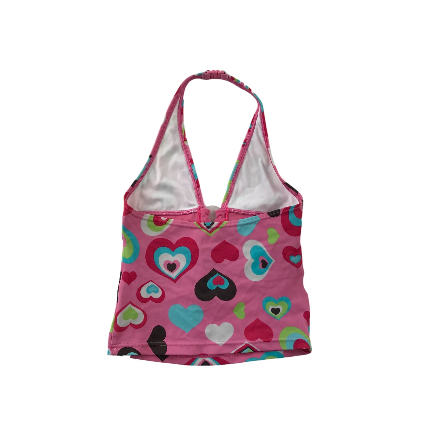 M&S Swim Top Age 7 Pink Love Hearts