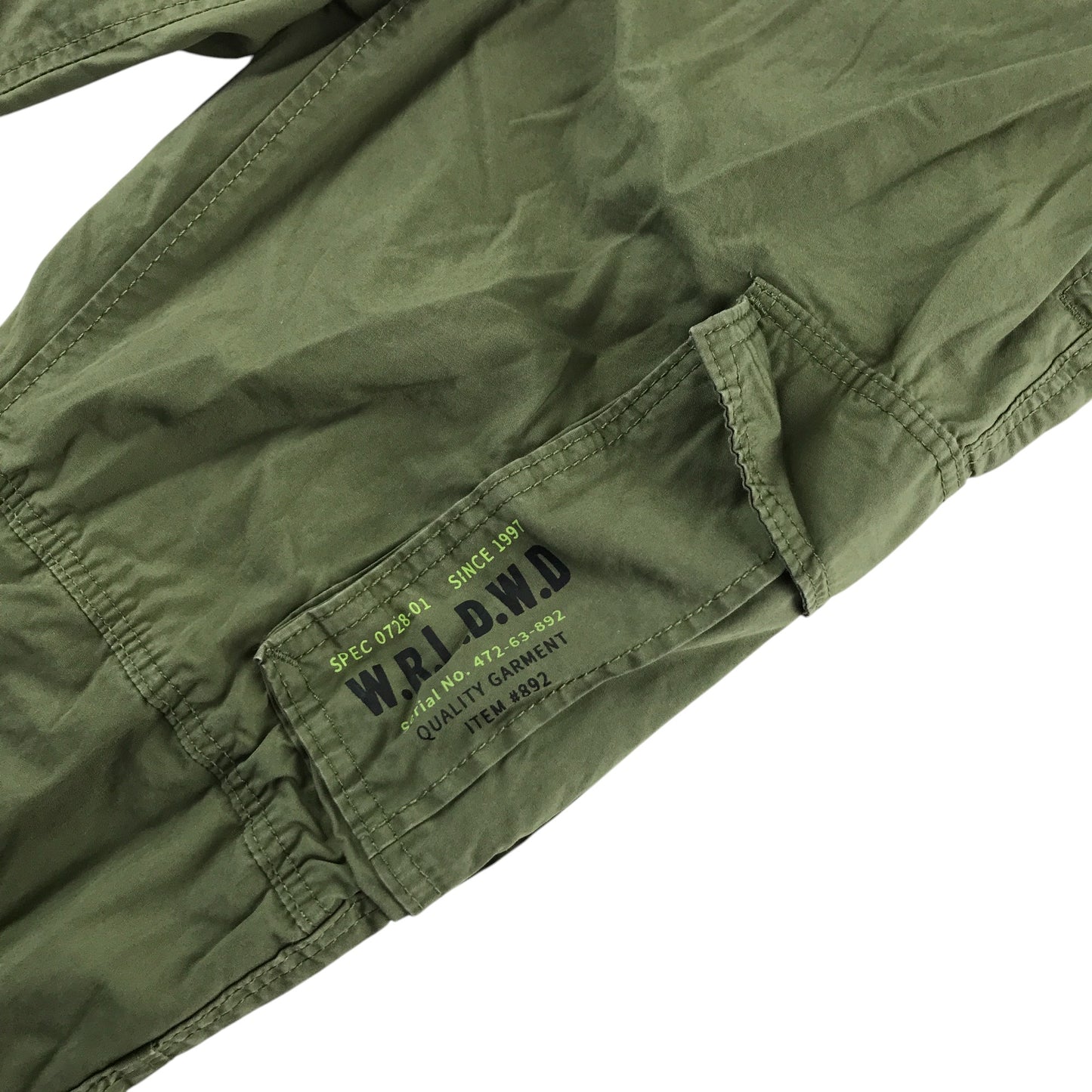 H&M trouser 12-13 year khaki pull-on jogger cargo style cotton