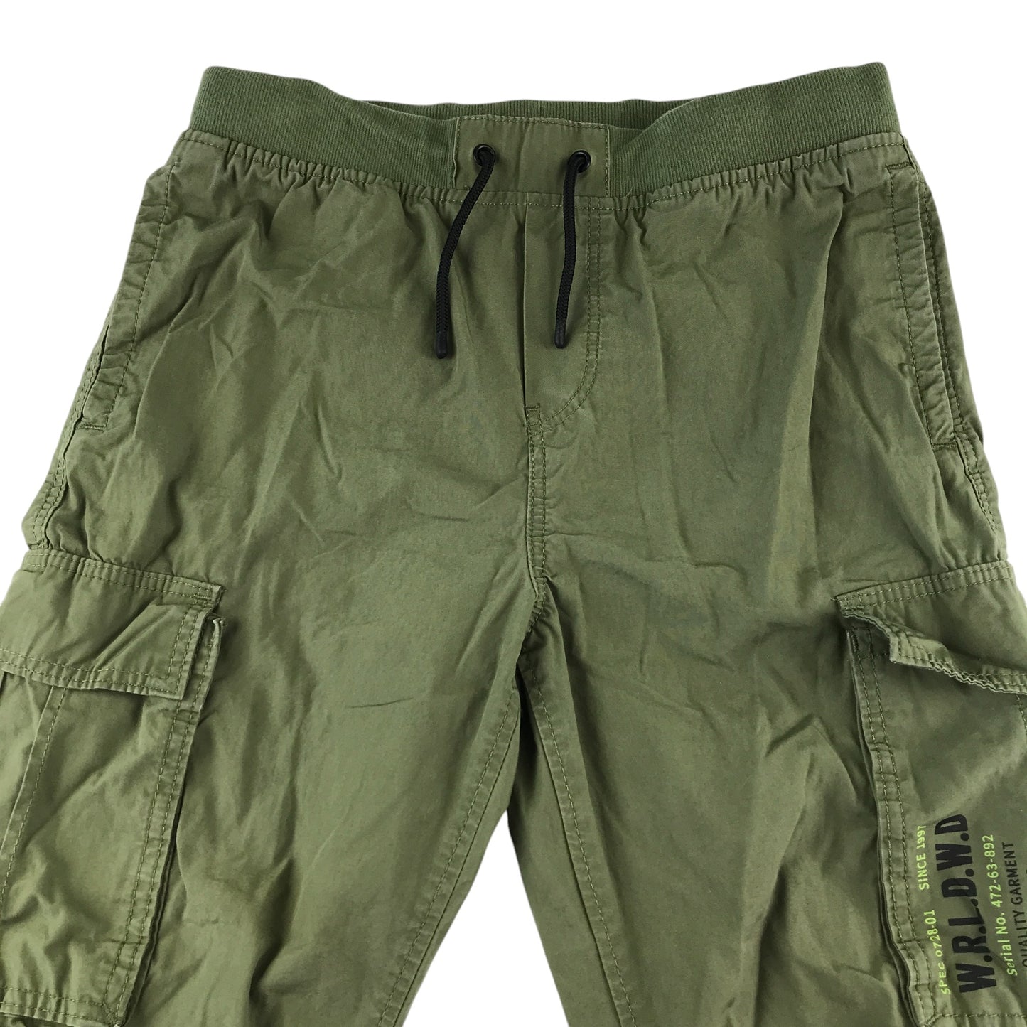 H&M trouser 12-13 year khaki pull-on jogger cargo style cotton