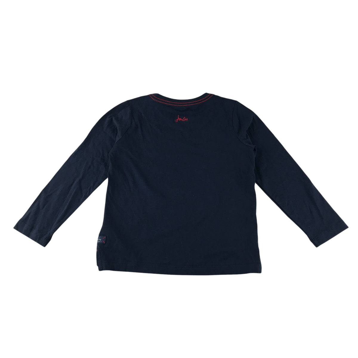 Joules festive t-shirt 5-6 years navy blue flip sequin T-rex