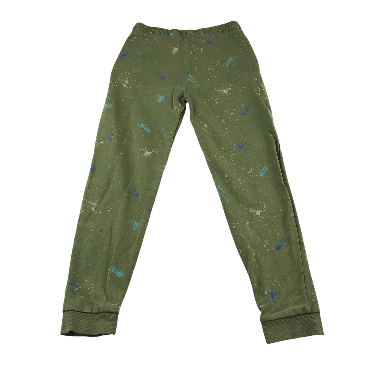 M&S joggers 13-14 years khaki paint splatter design elasticated waist