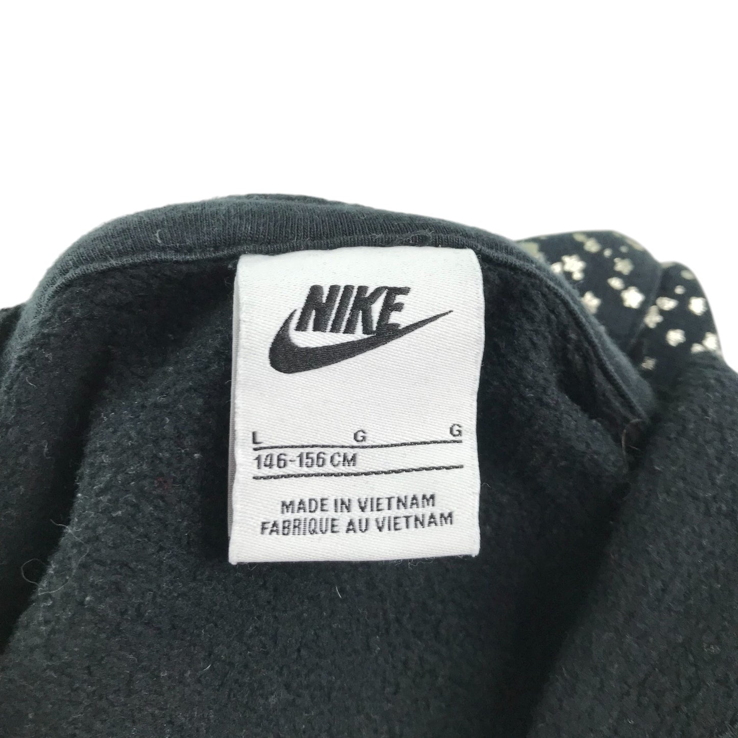 Nike hoodie 11-12 years black sparkly star pattern pullover