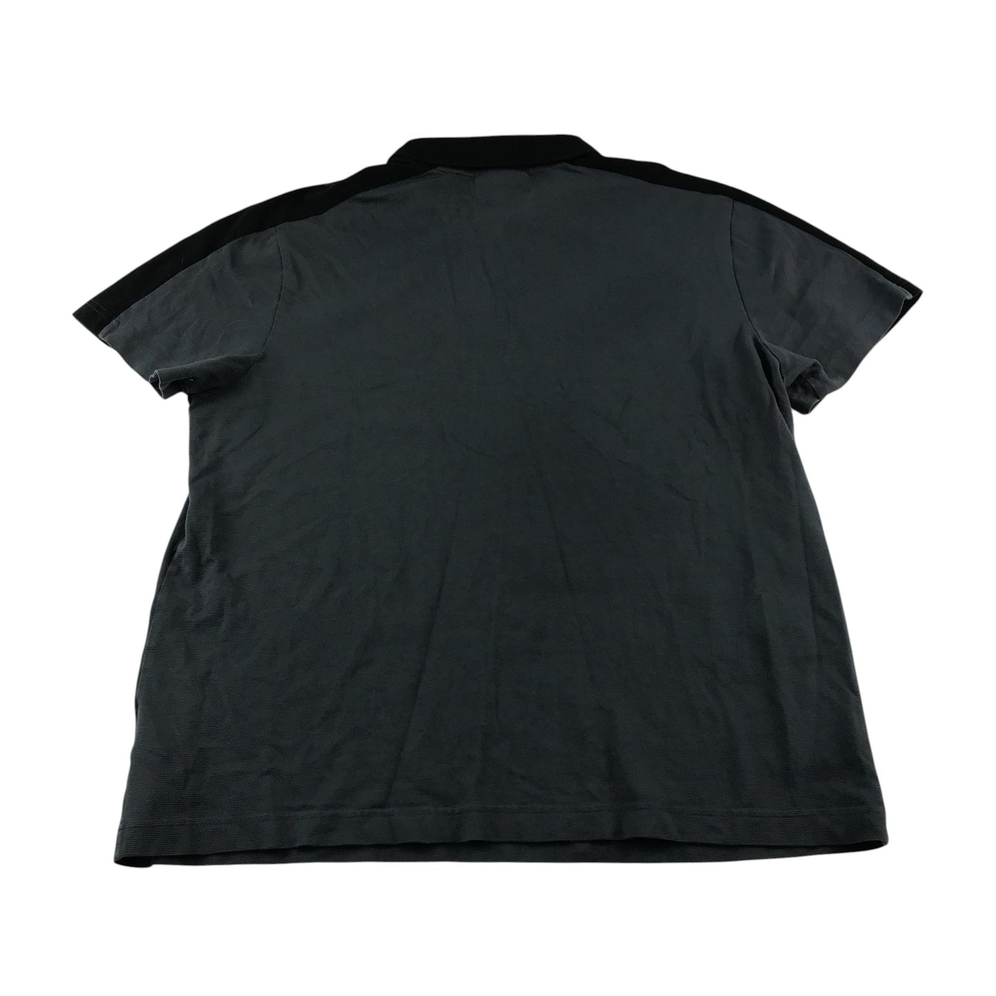 Lacoste poloshirt men's size XL grey and black panelled short sleeve cotton