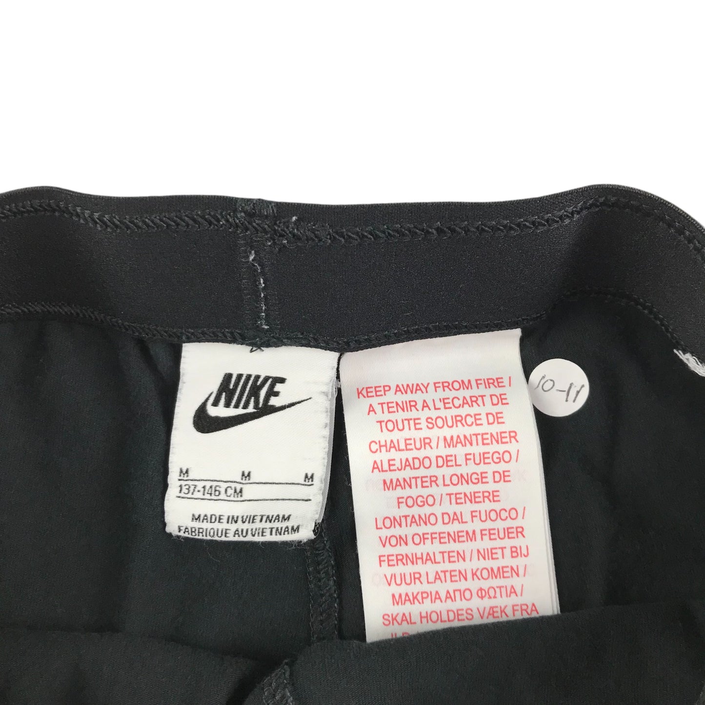 Nike sport leggings 9-11 years black ankle logo detail