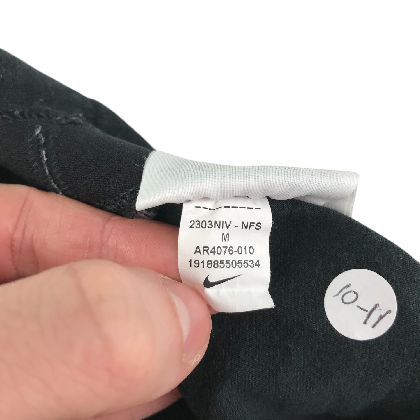 Nike sport leggings 9-11 years black ankle logo detail