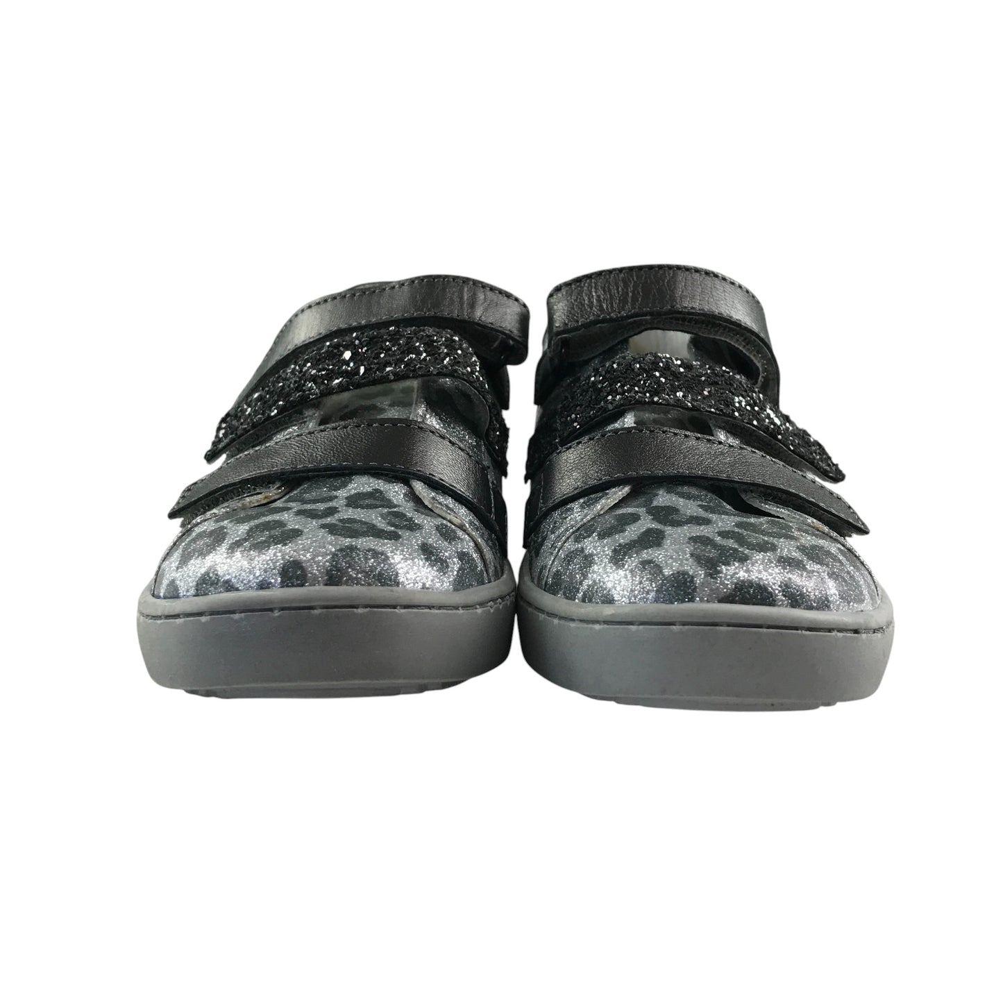Primigi trainers shoe size 13 junior grey animal print with hoop and loop straps