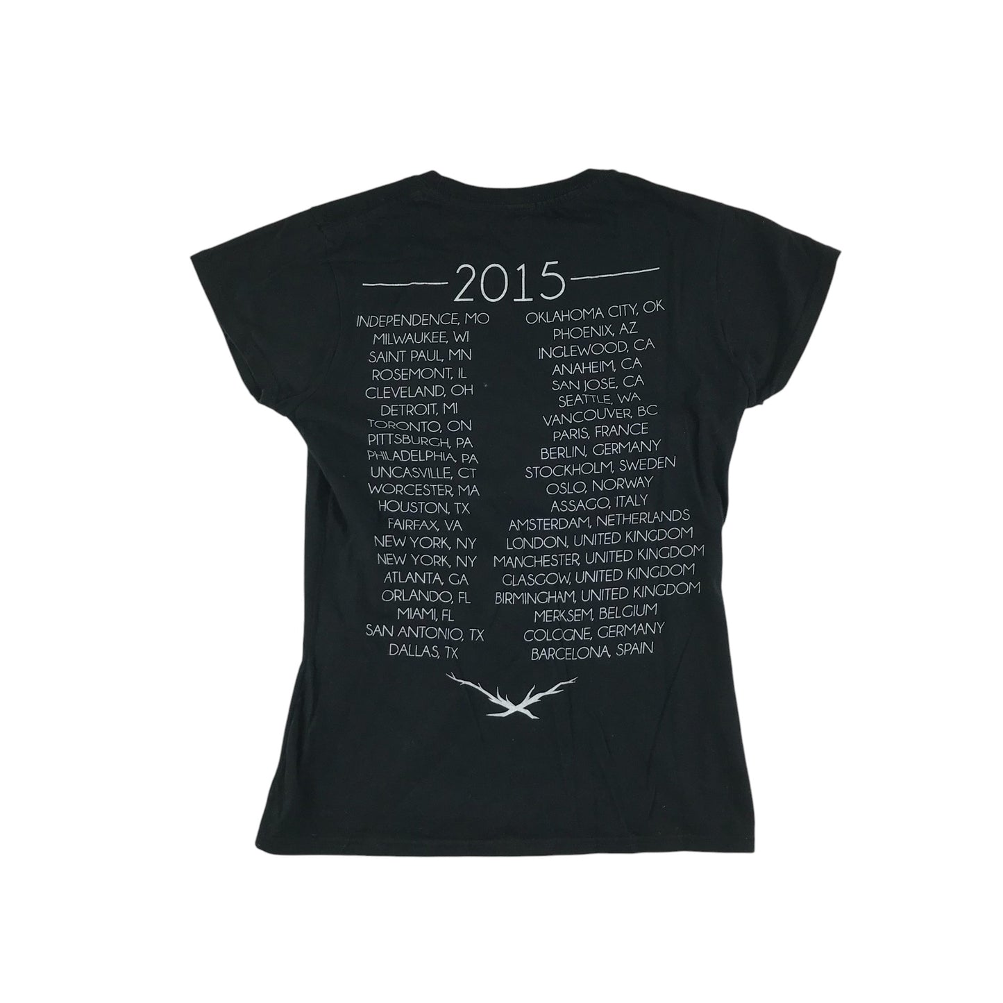 Ariana Grande 2015 tour t-shirt womens size S black short sleeve cotton