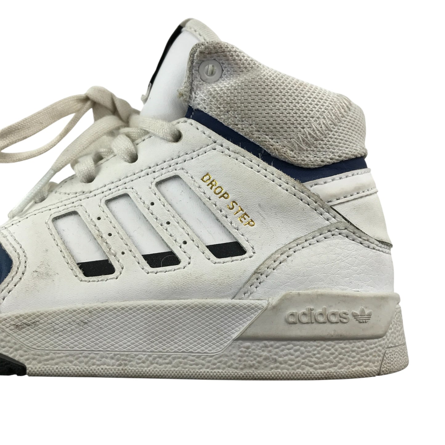 Adidas trainers shoe size 12 junior white high tops with laces and logos