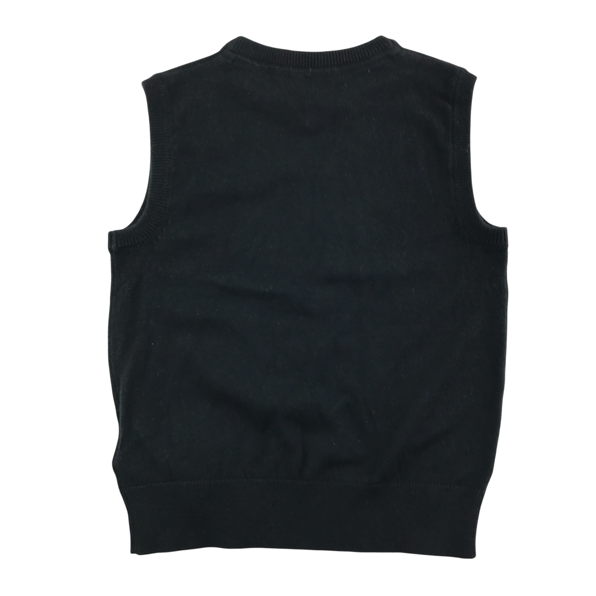 Black unisex v-neck school tank top