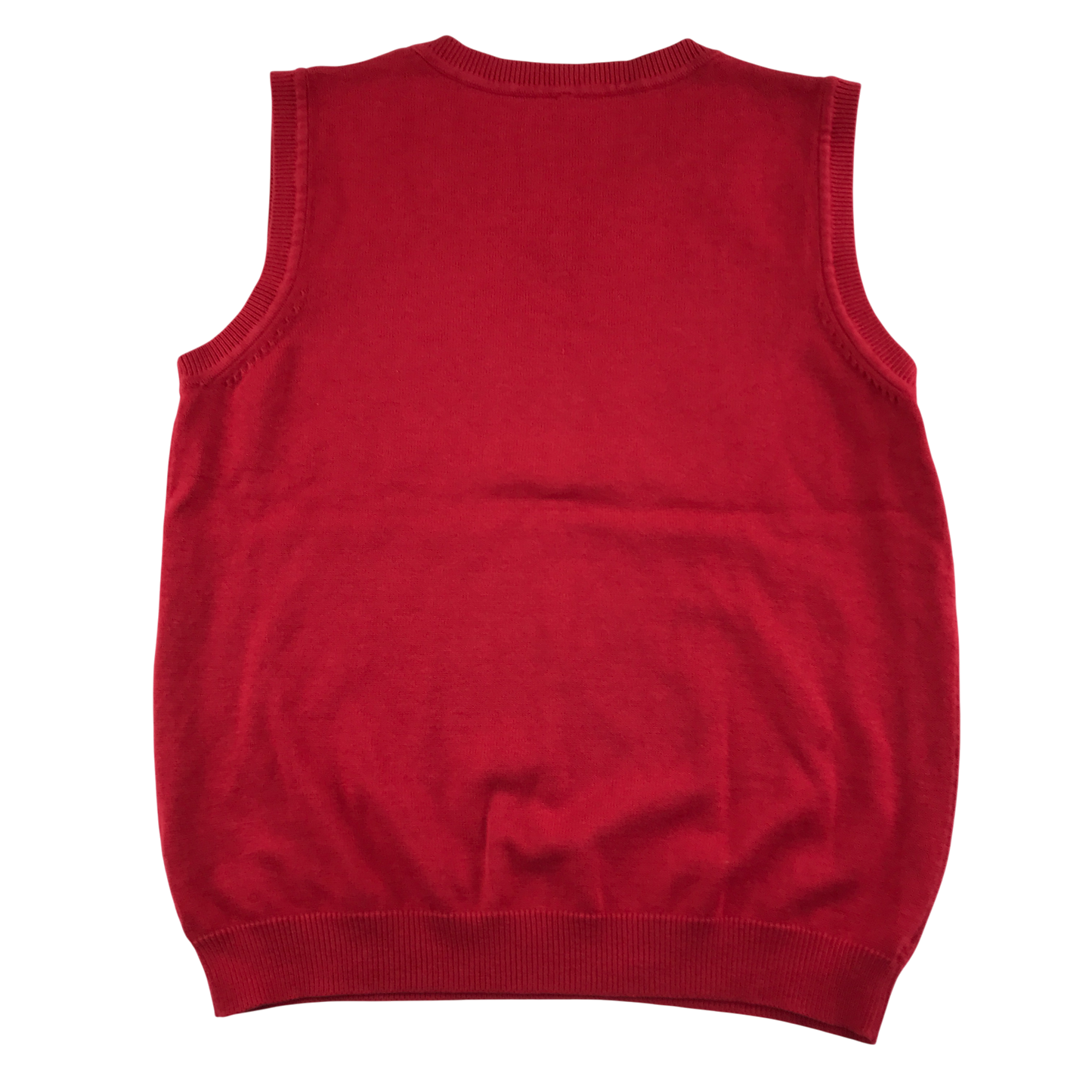 Red unisex v-neck school tank top