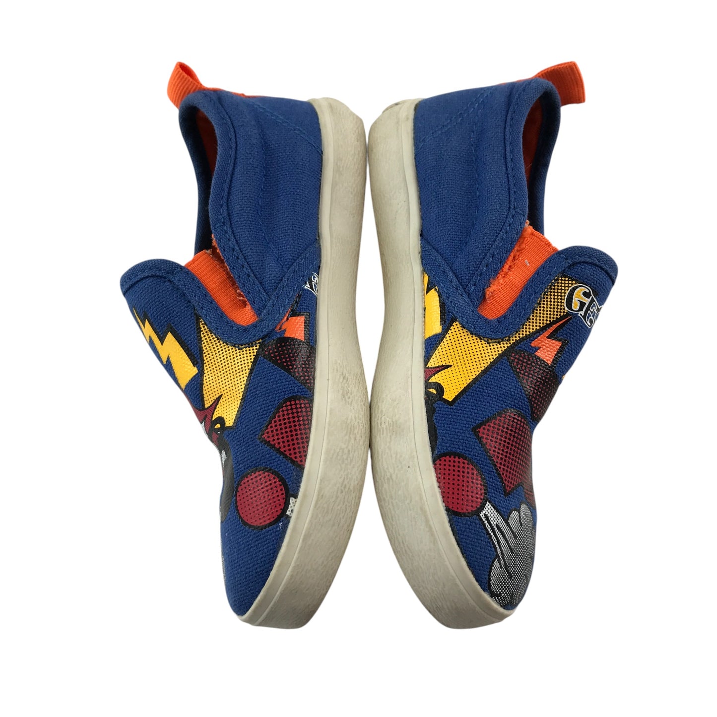 Geox trainers shoe size 8.5 blue canvas shoes with graphic design print