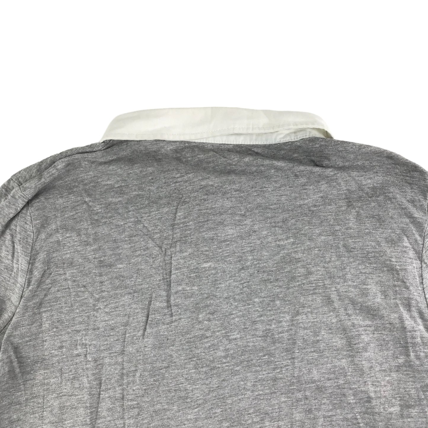 Primark Polo Shirt Age 14 Grey Long Sleeve Future Text Graphic