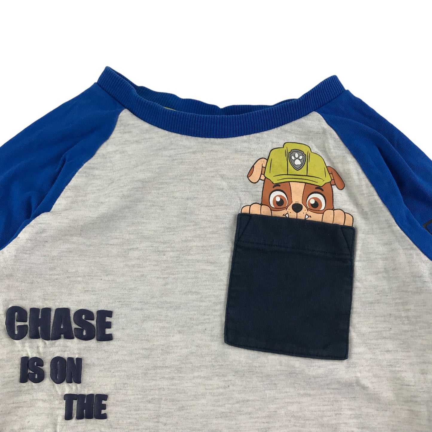 F&F T-Shirt Age 4 Grey Long Sleeve Paw Patrol Graphic
