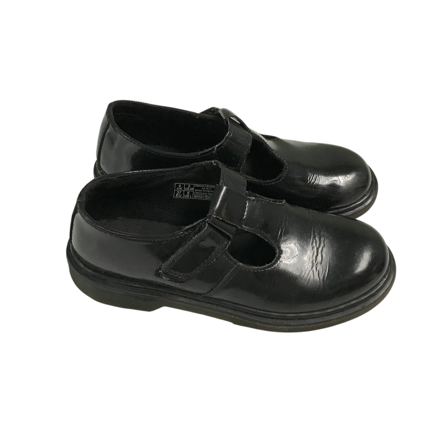 Dr. Martens pumps shoe size 4 black glossy leather coated
