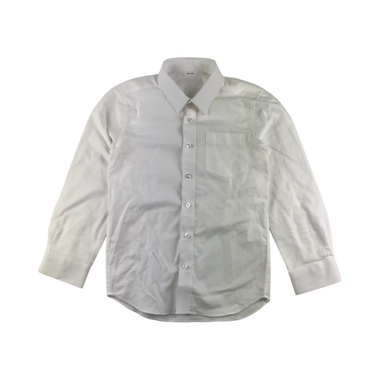 John Lewis Dress Shirt Age 8 White Organic Cotton