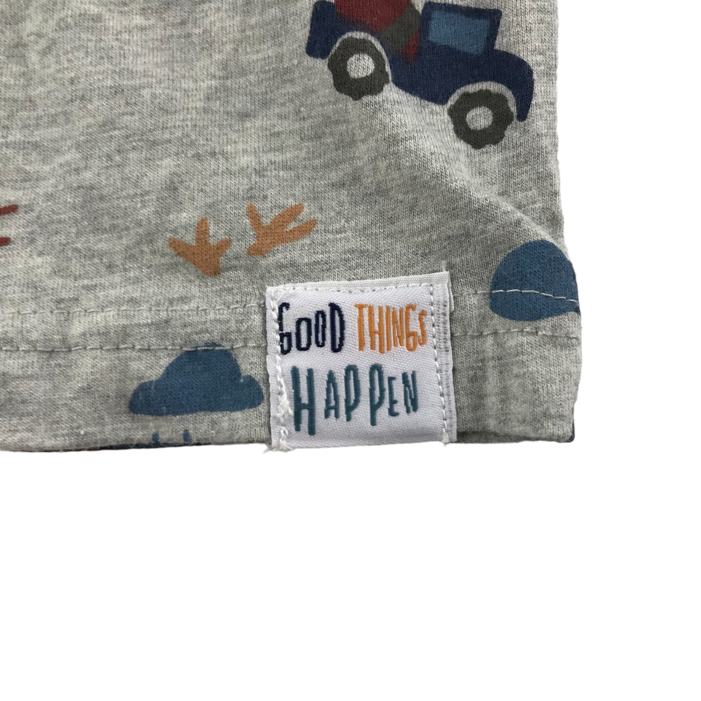 George Polo Shirt Age 5 Grey Long Sleeve Vehicle Print Graphic