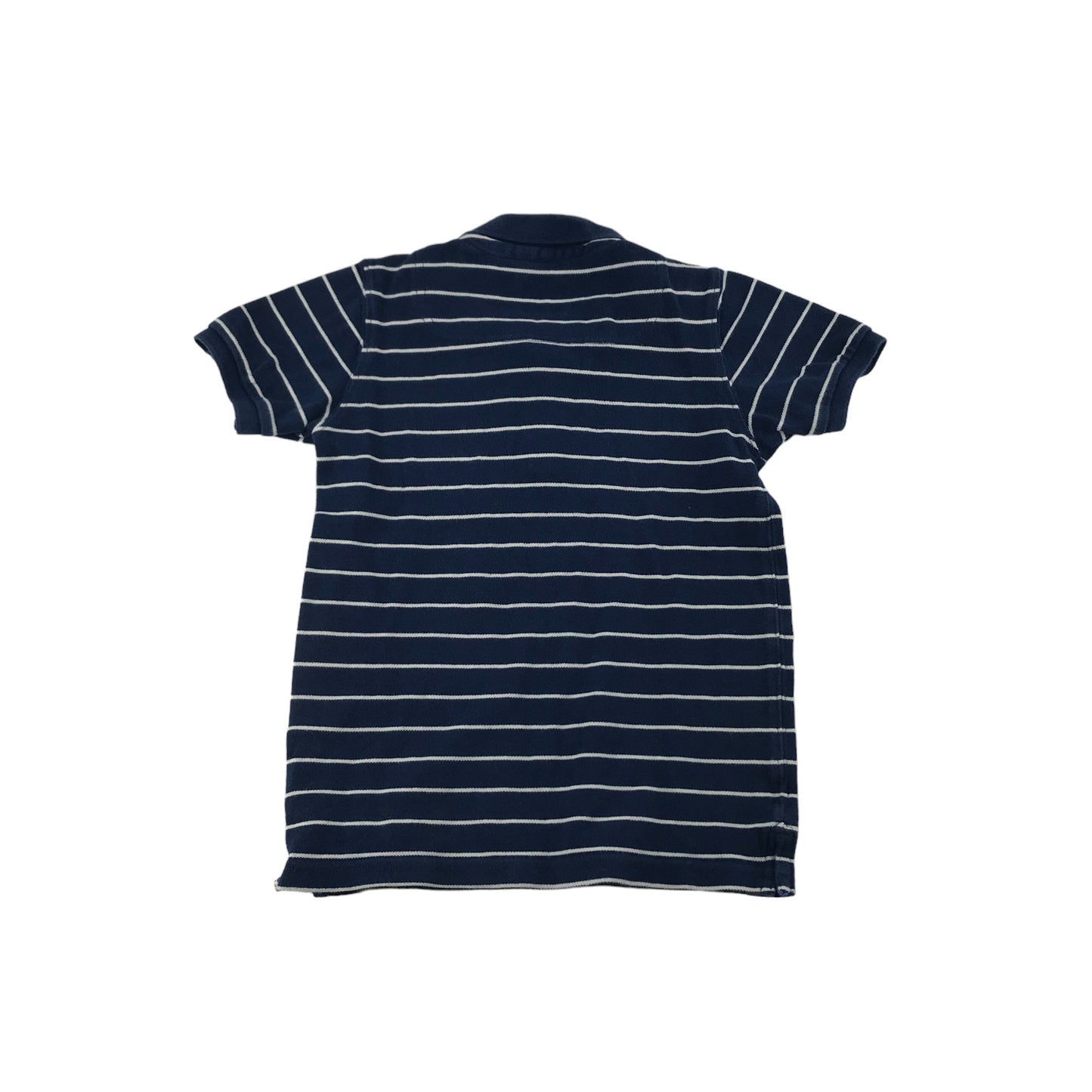 Joules Polo Age 7 Shirt Navy Short Sleeve white stripes