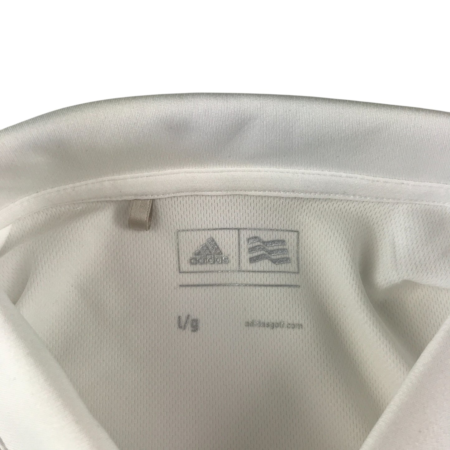 Adidas sport top Large white Scottish golf polo