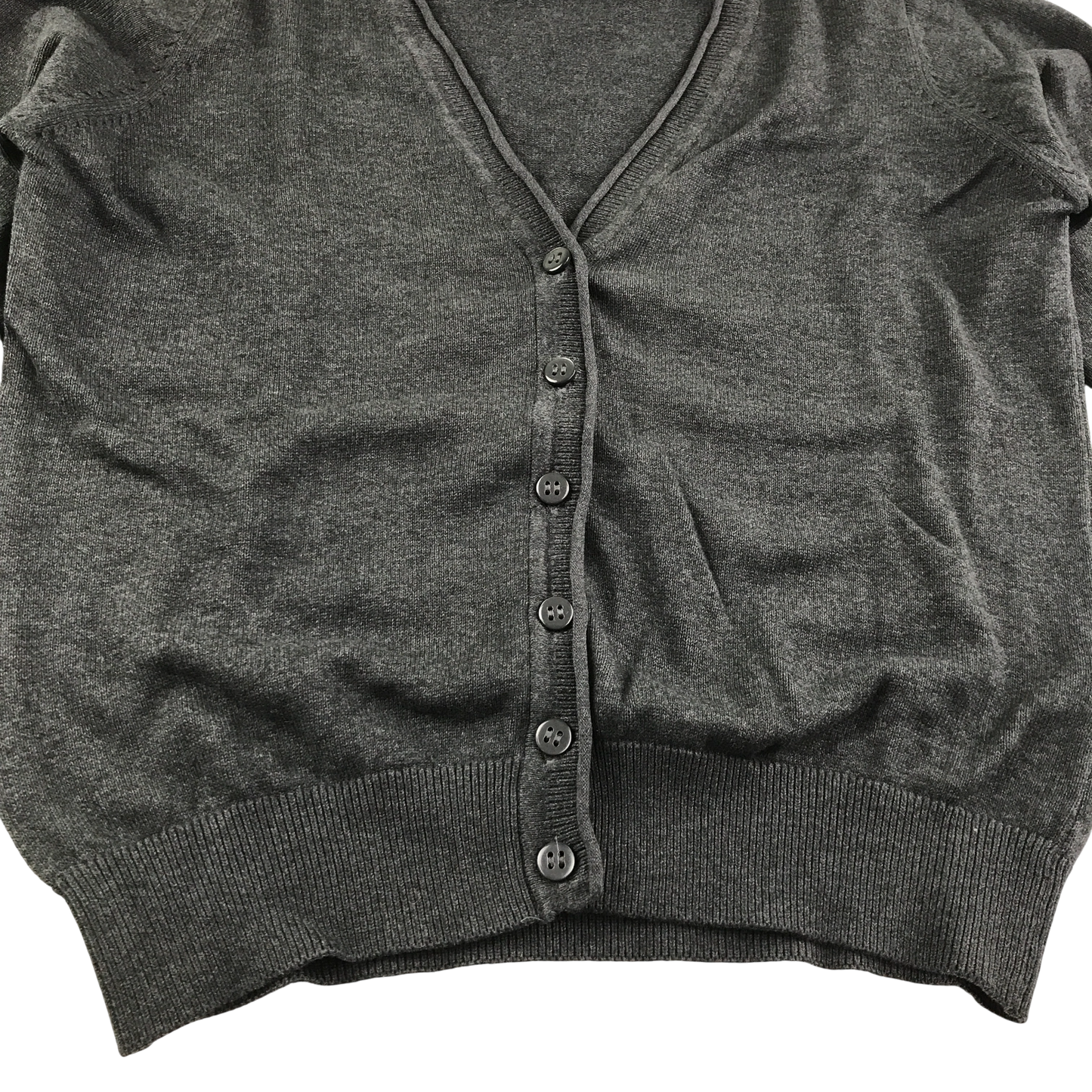 Dark grey girls plain school cardigan