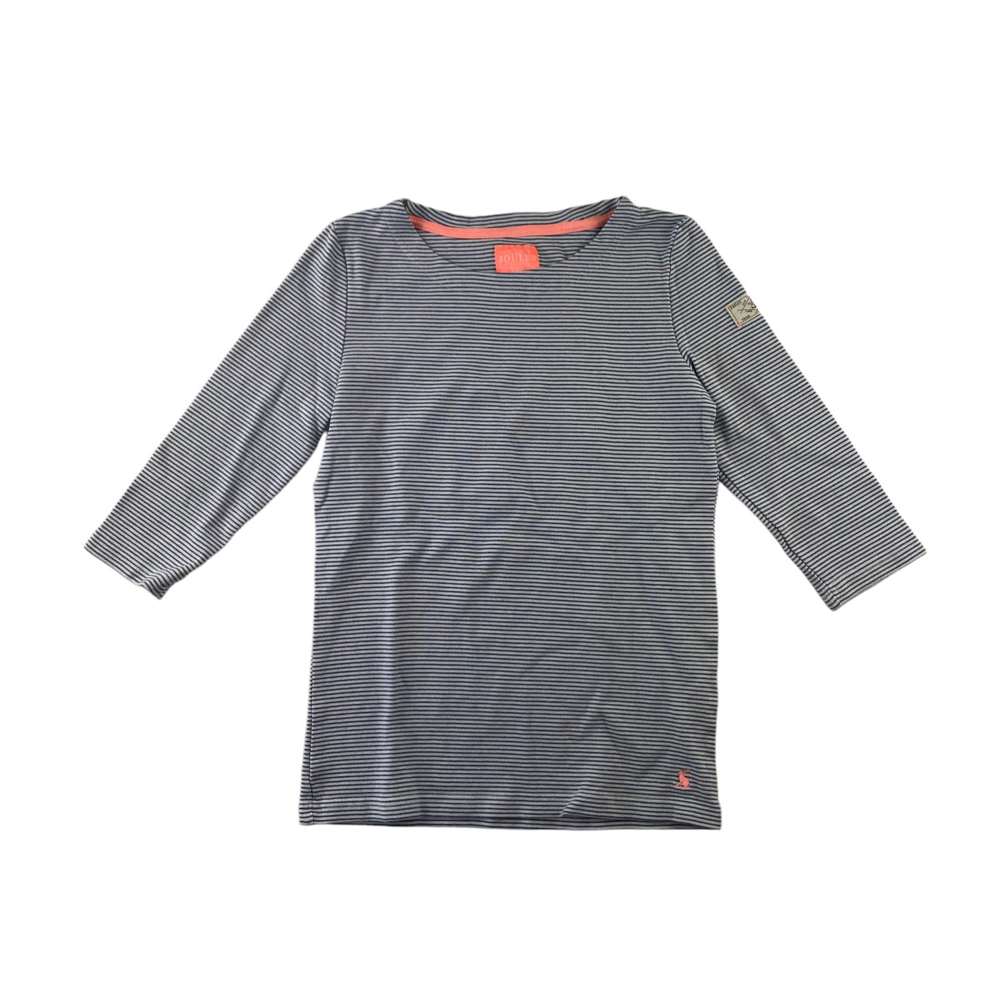 Joules T-shirt 11-12 years navy and white stripy cotton