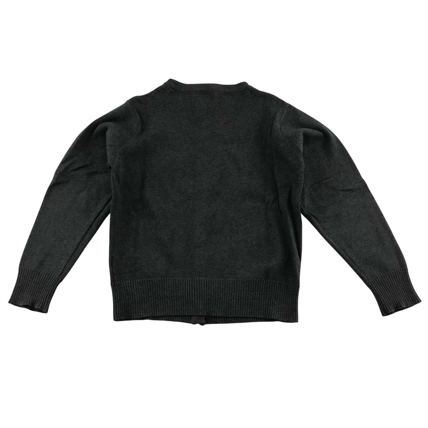 Dark grey crew neck with pockets school cardigan