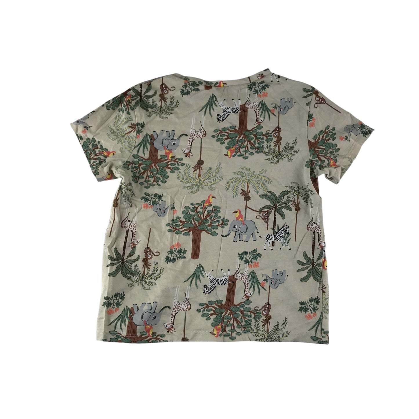 H&M t-shirt 7-8 years grey graphic design print cotton