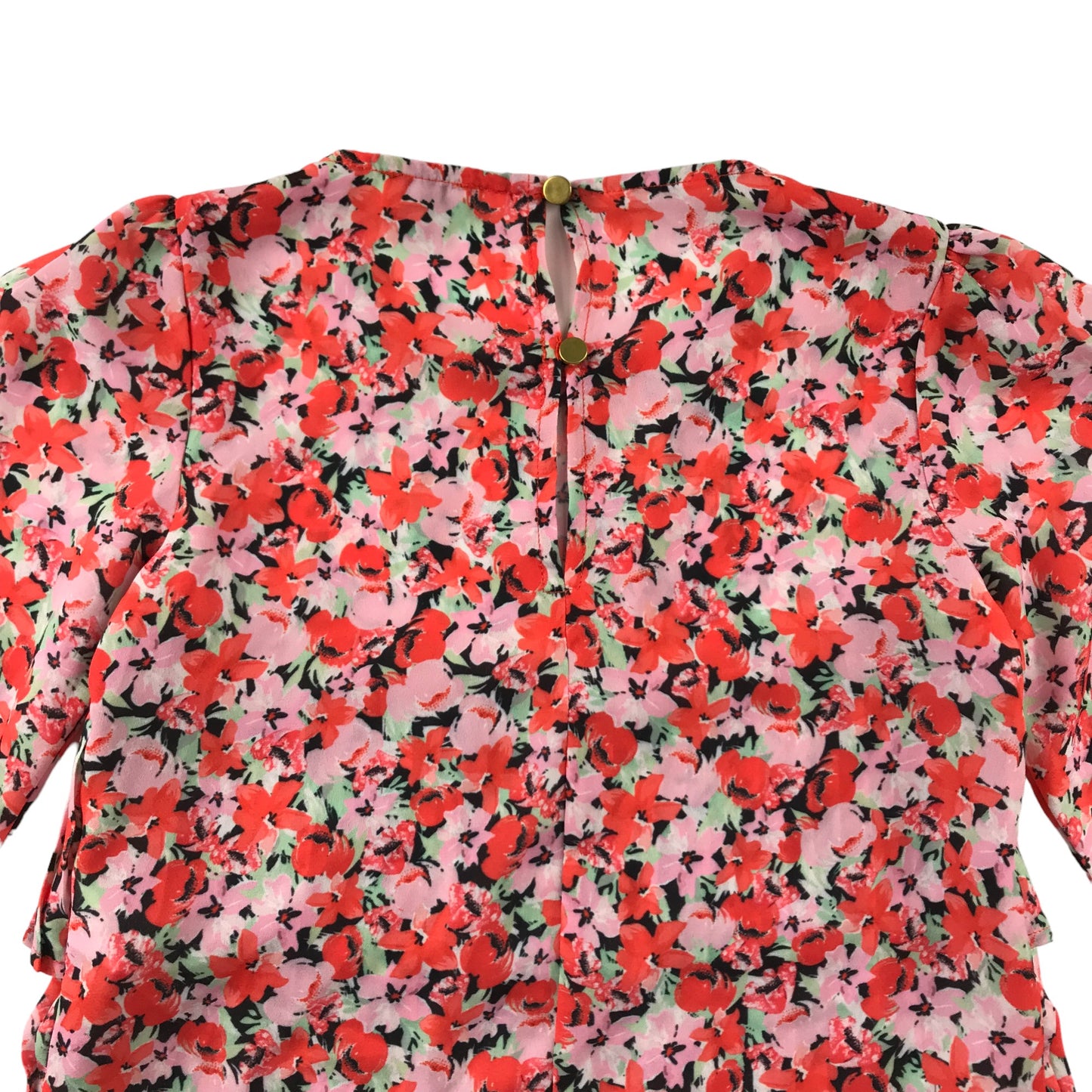 River Island Blouse Age 5 Red Floral Long Sleeve