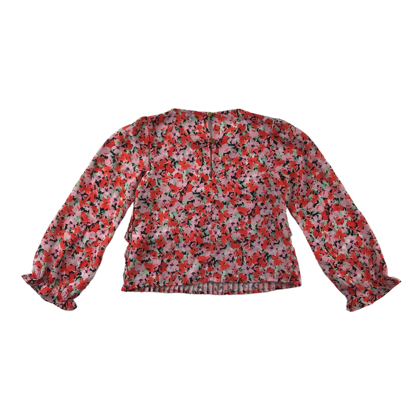 River Island Blouse Age 5 Red Floral Long Sleeve