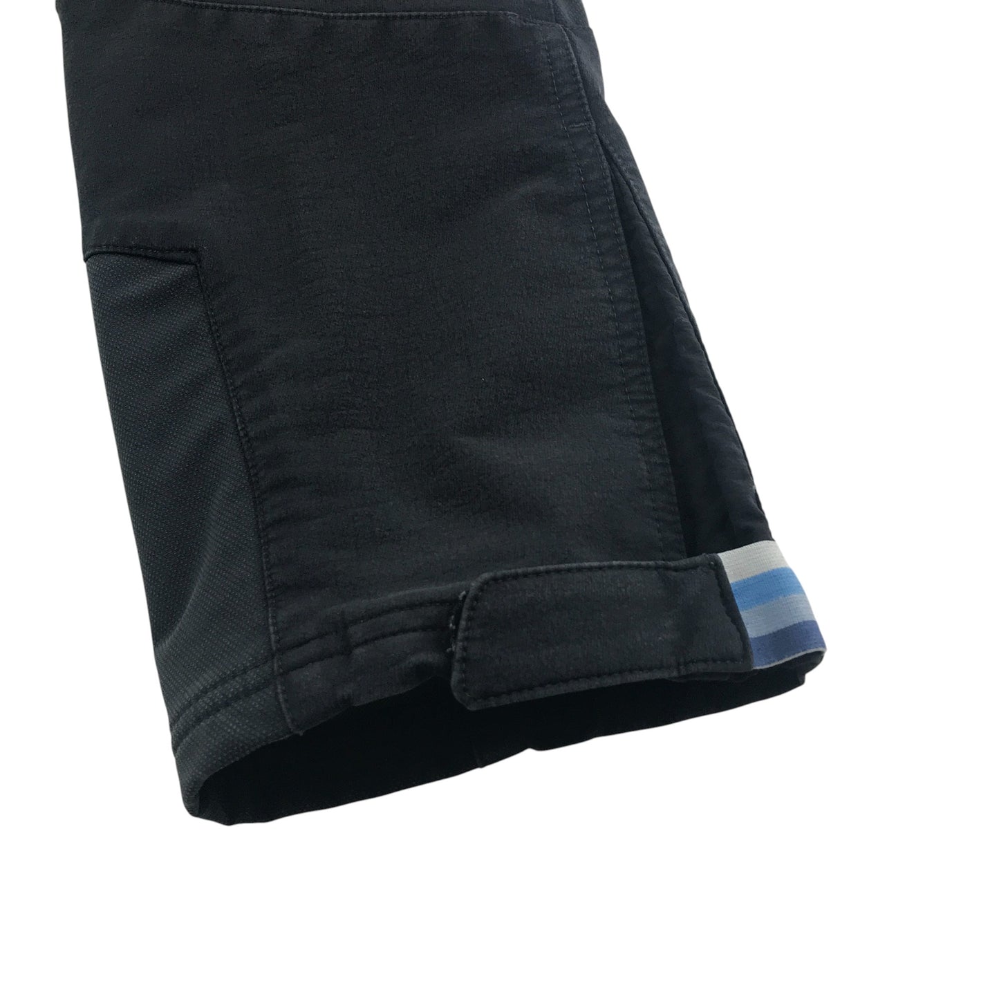 Outdoor trousers 8-9 years black panelled with contrast blue zip pocket