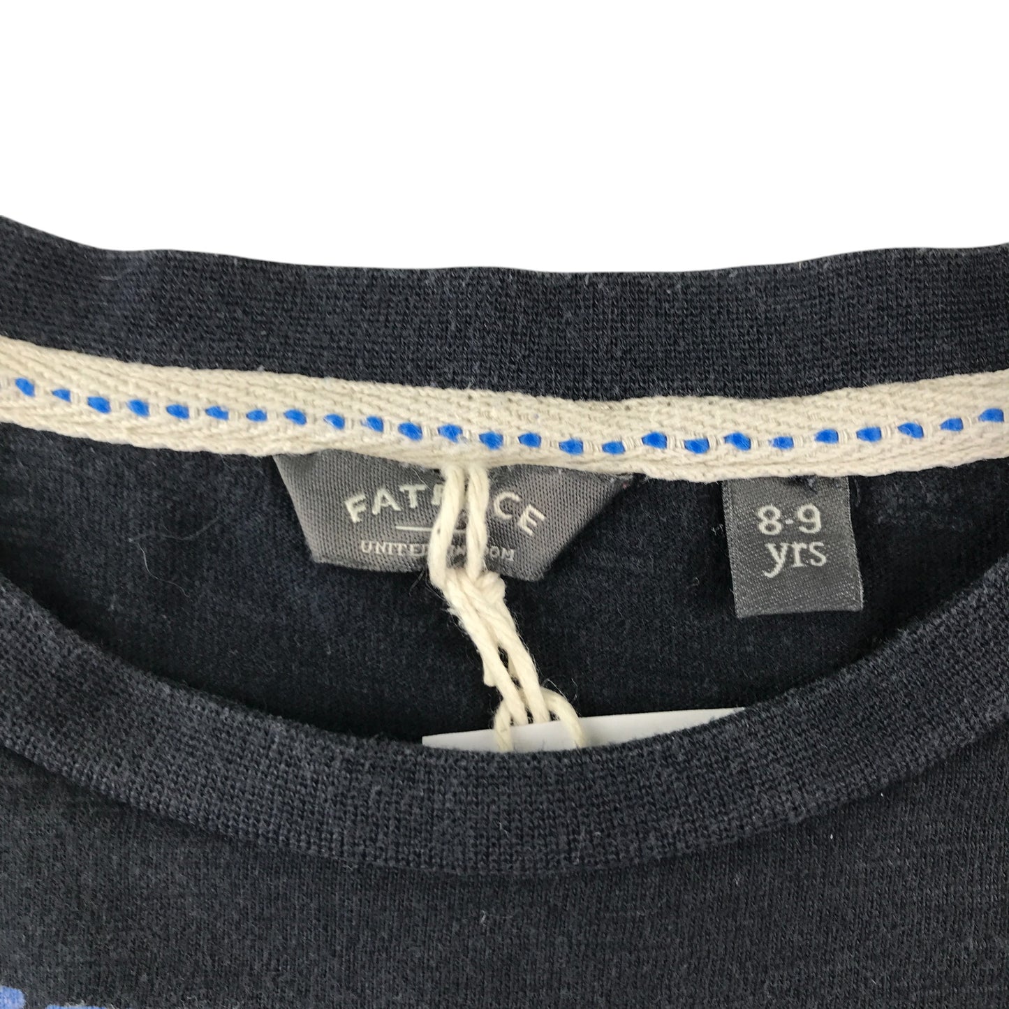 Fatface t-shirt 8-9 years navy graphic print cotton