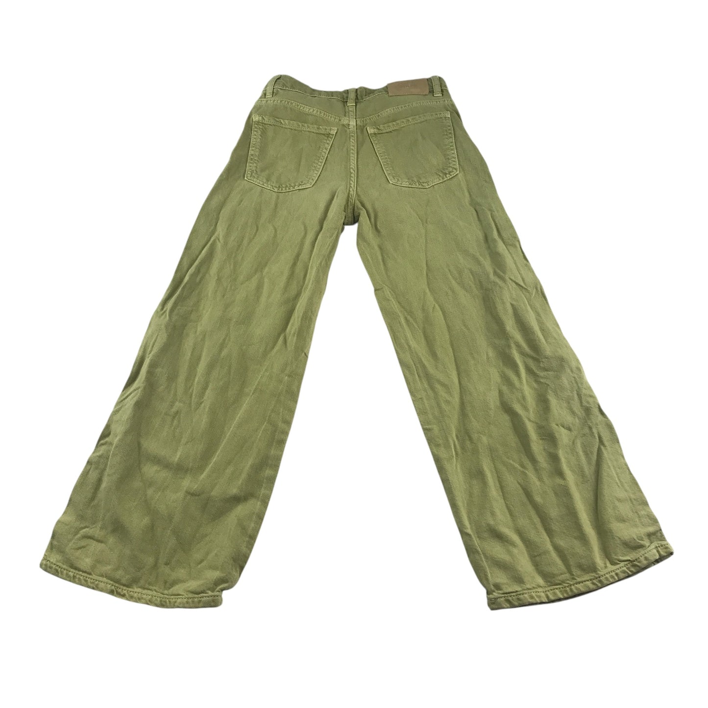 Zara jeans 10-11 years olive green wide leg baggy