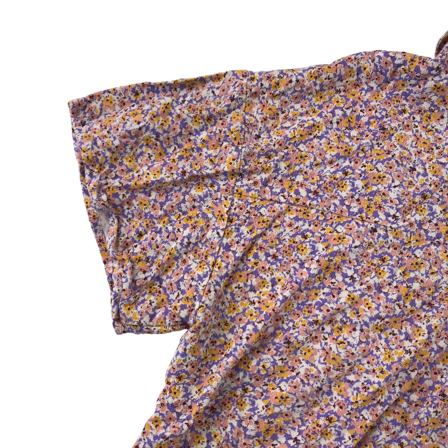 Zara blouse 13-14 years lilac and orange floral cropped button up