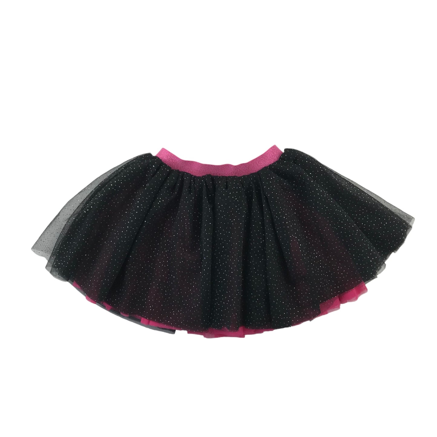 Disney Skirt 5-6 years black and pink mesh layered Minnie Mouse