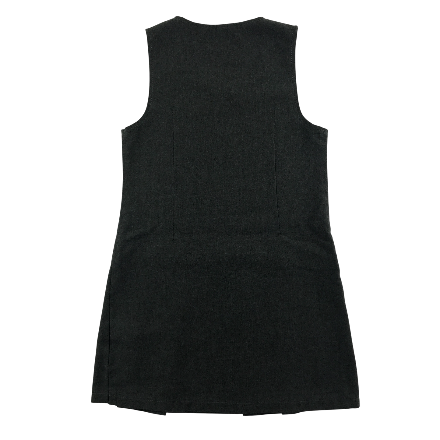 Girls grey A-line with zipper school pinafore