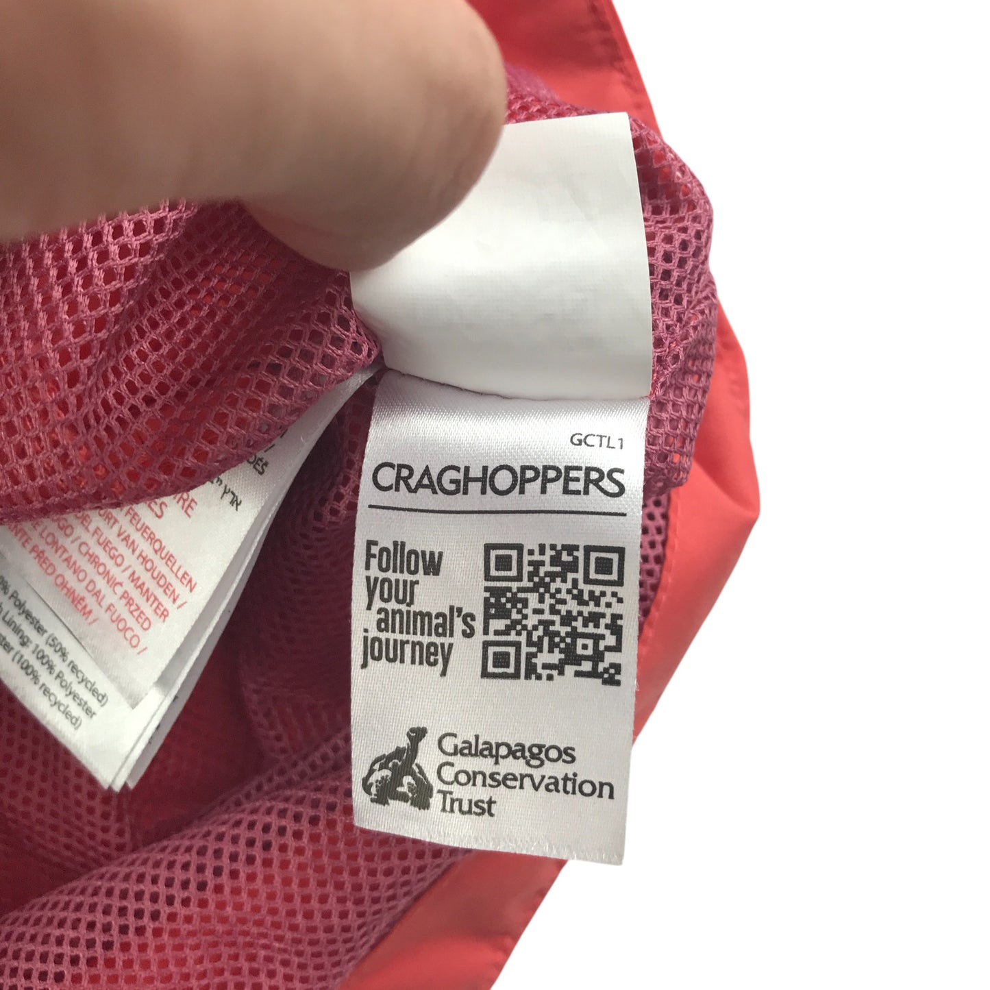 Craghoppers jacket 9-10 years peachy pink waterproof with hood mesh lining