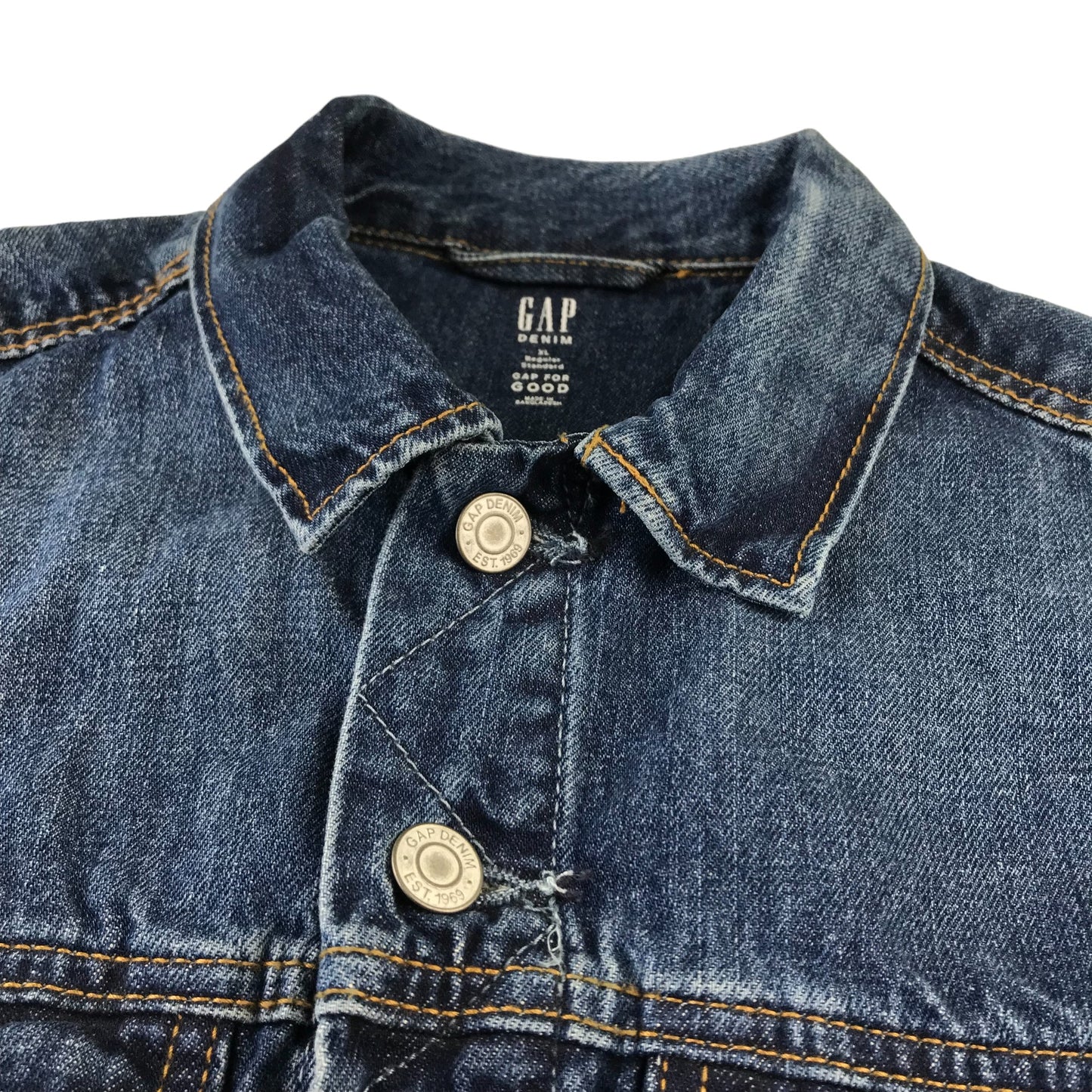 GAP Denim Jacket years 13-14 blue long sleeve button up Cotton