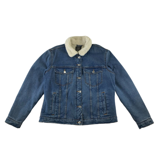 Primark denim jacket size 16 women blue warm layered cotton shell