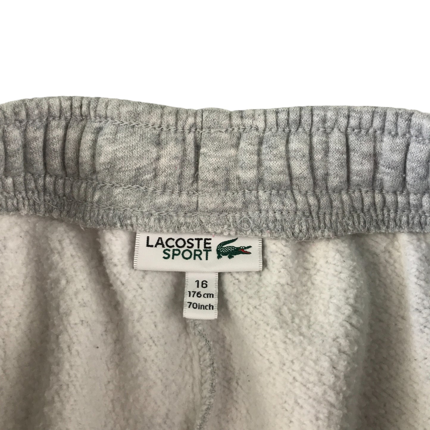 Lacoste Sport joggers 15-16 years light grey plain elasticated waist